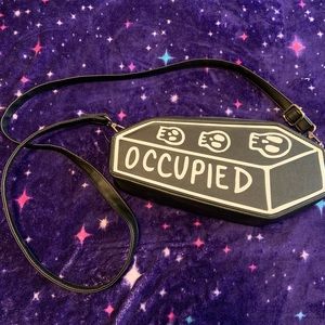 Coffin goth loungefly crossbody bag